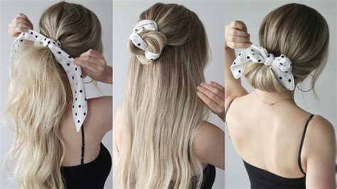 Easy Summer Hairstyles With A Scarf Youtube