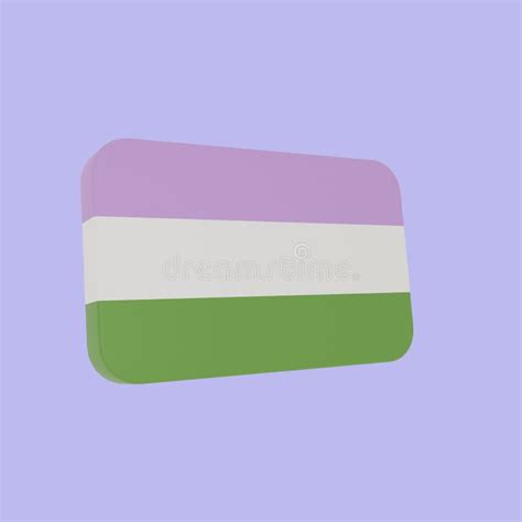 Genderqueer Flag 3d Icon For Gay Pride Lgbt Pride Lgbtq Symbol