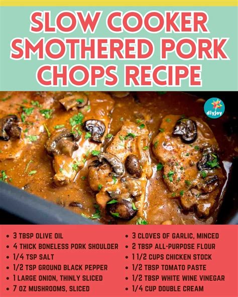 Slow Cooker Smothered Pork Chops Recipe