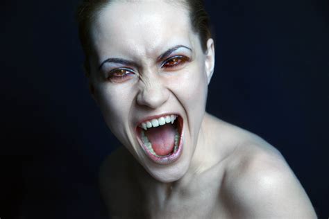 Woman With Fangs Hd Wallpaper Wallpaper Flare