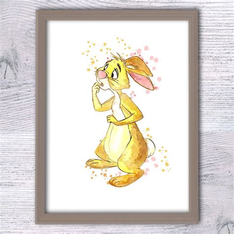 Winnie The Pooh Rabbit Watercolor Print By ColorfulPoster On Etsy Art