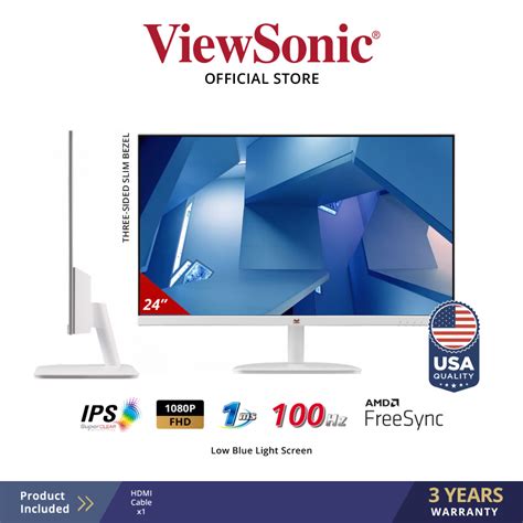 Jual Monitor Led Va H W Viewsonic Ips Frameless Hz Ms Fhd