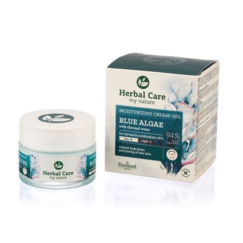 Crema Hidratanta De Fata Cu Alge Albastre Si Apa Termala Herbal Care 50ml Farmona Dr Max