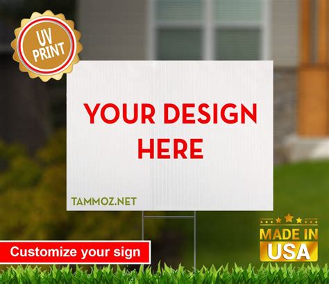 Custom Yard Sign Uv Print Corrugated Plastic Sheets 24 Etsy