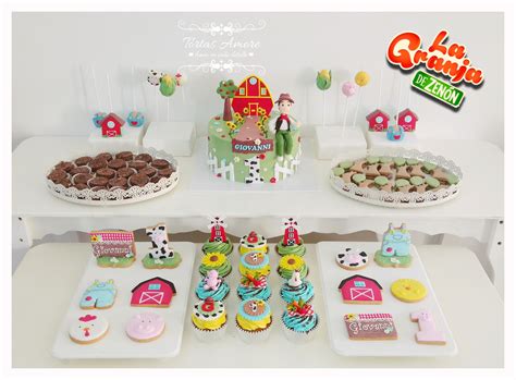 Mesa Dulce La Granja De Zen N Pastel Cupcakes Cake Pops Galletas