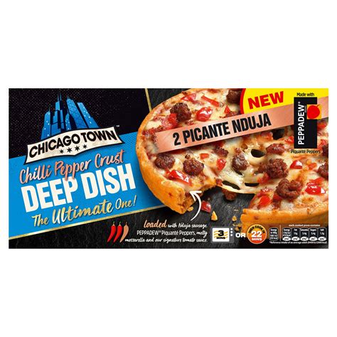 Chicago Town Deep Dish Picante Nduja Chilli Pepper Crust 2 X 153g 306g