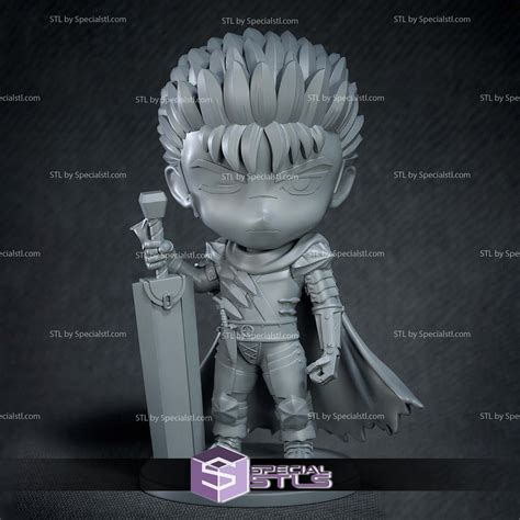 Guts Berserk Chibi Digital Sculpture Specialstl