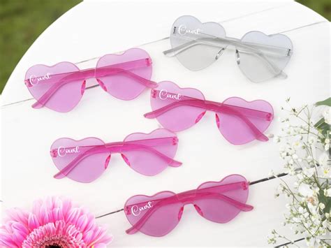 Rimless Heart Sunglasses Bride Sunglasses Bachelorette Party