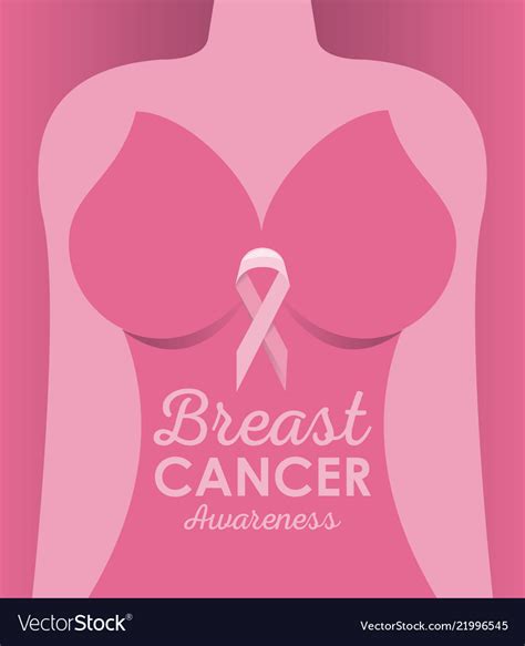 Breast Cancer Campaign Poster Royalty Free Vector Image