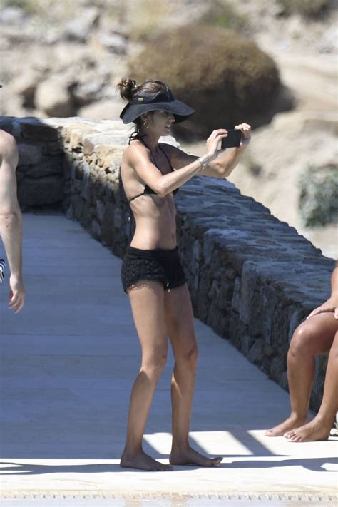 Izabel Goulart Bikini Candids Pool Side In Mykonos