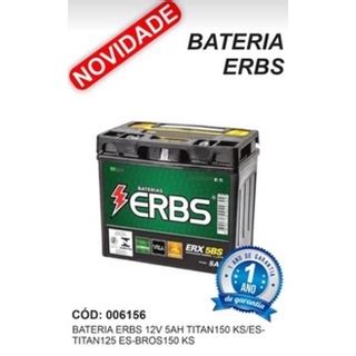 Bateria Moto Erbs Ah Titan Fan Biz Bros Shopee Brasil