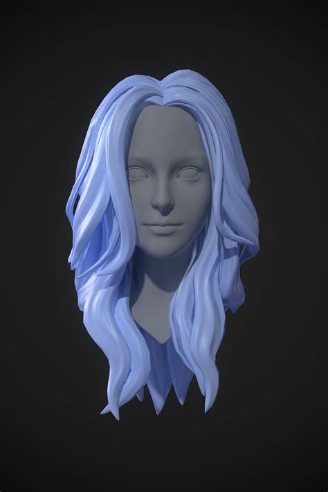 3d Model Hair02 Vr Ar Low Poly Cgtrader