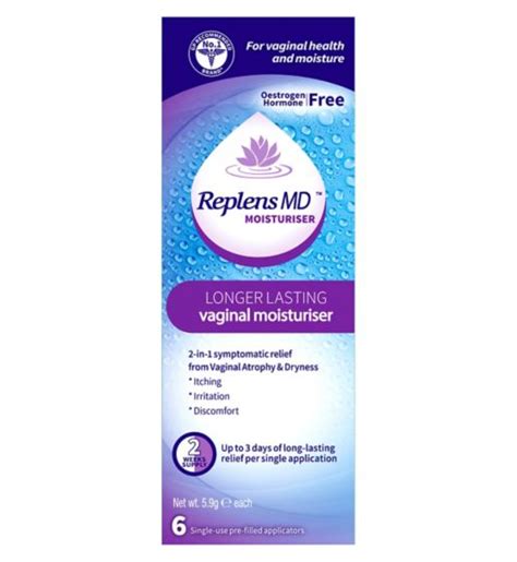 Buy Replens Md Longer Lasting Vaginal Moisturiser 6 X 59g Applicators