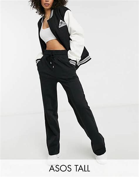 Asos Design Tall Straight Leg Sweatpants With Deep Waistband And