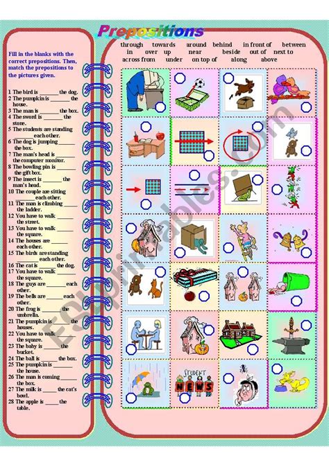 Prepositions With Answer Keyfully Editable Esl Worksheet By Sharin Raj