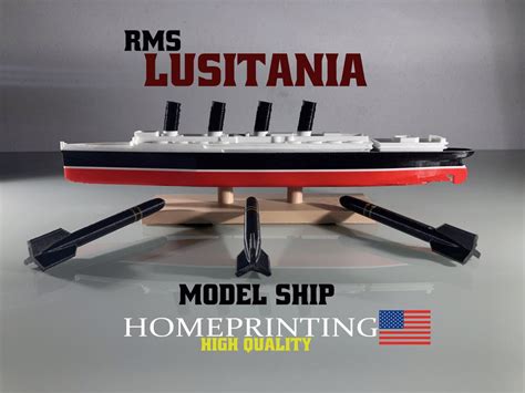 Rms Lusitania Wartime Model 1 Foot In Length Highly Detailed Etsy