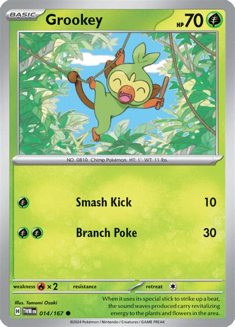 Grookey 14 167 Twilight Masquerade Common Shady Bloom