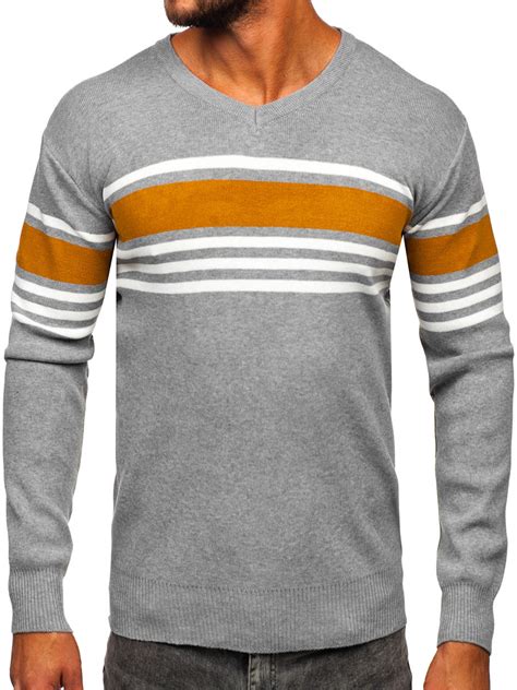 Jersey Con Escote De Pico Para Hombre Gris Bolf S Gris