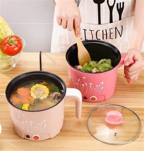 Cxh Store Multifunctional Electric Stainless Steel Hot Pot Noodles Steamed Egg Soup Pot Mini
