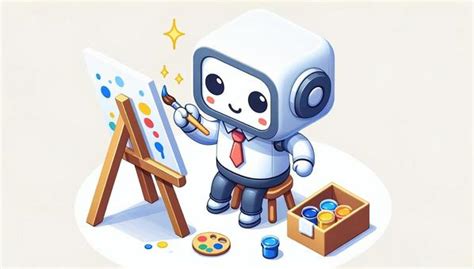 Free Vectors | AI robot draws on canvas