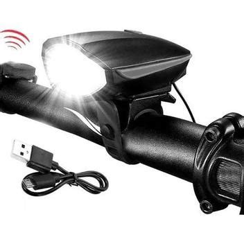 Farol Led De Bicicleta C Buzina Carramento Usb Dianteiro J W S