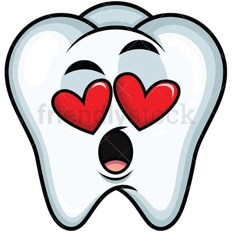 Decaying Tooth Emoji Cartoon Vector Clipart Friendlystock