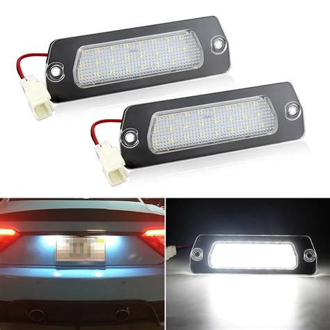 2PCS LED License Plate Light For Maserati GranTurismo GranCabrio Coupe