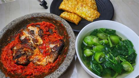 Memasak Hemat Menu Part Sayur Bening Sambal Panggang Tempe