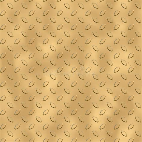 Gold Grunge Metal Plate Seamless Texture Stock Illustration