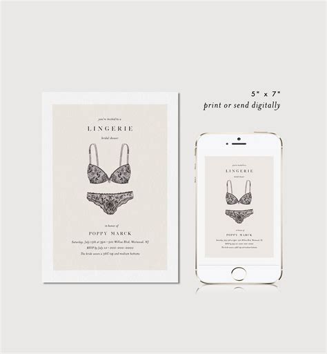 Lingerie Bridal Shower Invitation Panties Shower Party Etsy