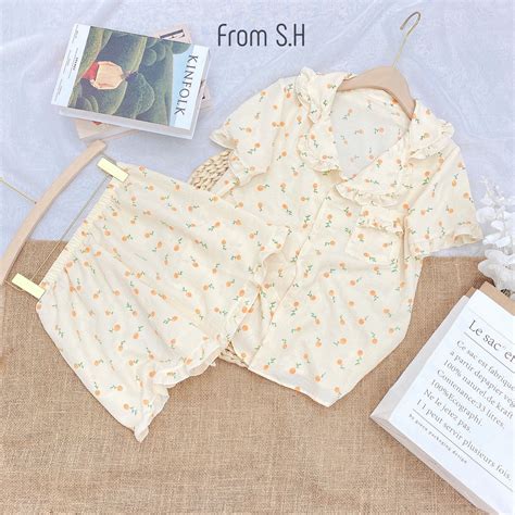 BỘ ĐỒ NGỦ MẶC NHÀ CỘC TAY VIỀN BÈO HOT HÈ Shopee Việt Nam