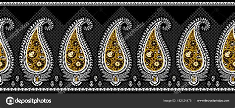 Seamless Paisley Border Design Stock Photo by ©malkani 182124478