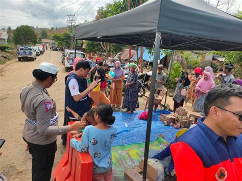 Polda Gorontalo Terjunkan Polwan Lakukan Trauma Healing Kepada Korban