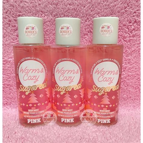 Victoria Secret Pink Warm And Cozy Sugared Body Mist 250 Ml Shopee