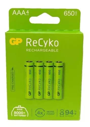 4 Pilas Aaa Recargables Gp Recyko MercadoLibre