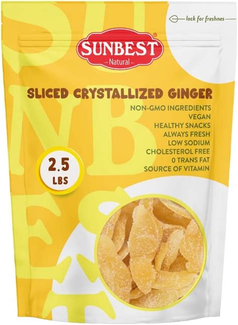 Nutty And Fruity Ginger Chunks Dried Non Crystallized 320z