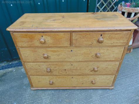 Victorian Pitch Pine 2 Over 3 Chest Of Drawers As302a1945 7967