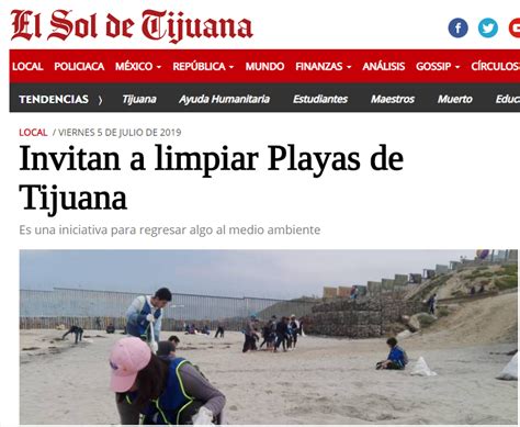 Invitan A Limpiar Playas De Tijuana Comite De Playas Limpias Tijuana