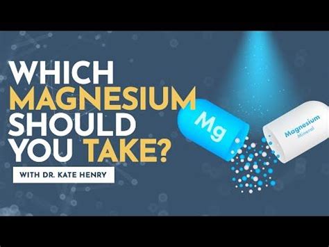 Doctor Explains The Types Of Magnesium And How To Use Them Youtube