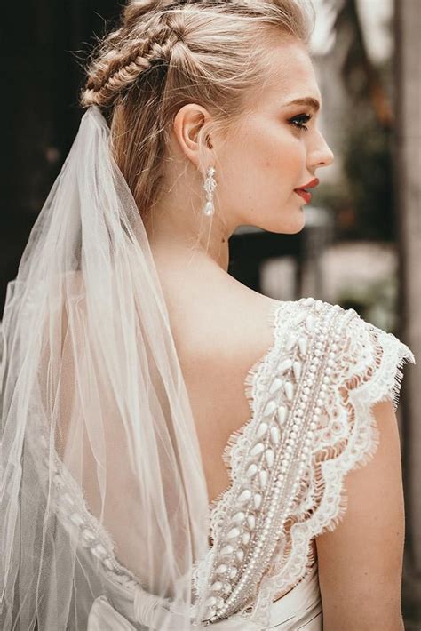 42 Different Wedding Hairstyles With Veil Short Wedding Hair Wedding