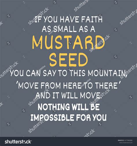 Mustard Seed Bible Verse You Have Stock Vector (Royalty Free ...