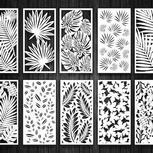 Tropical Leaves Decorative Panels Bundles Room Divider Screen With