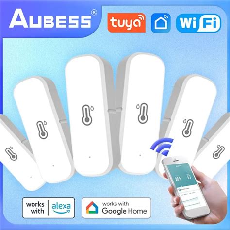 AUBESS WiFi Zigbee Temperature Humidity Sensor Indoor Thermometer