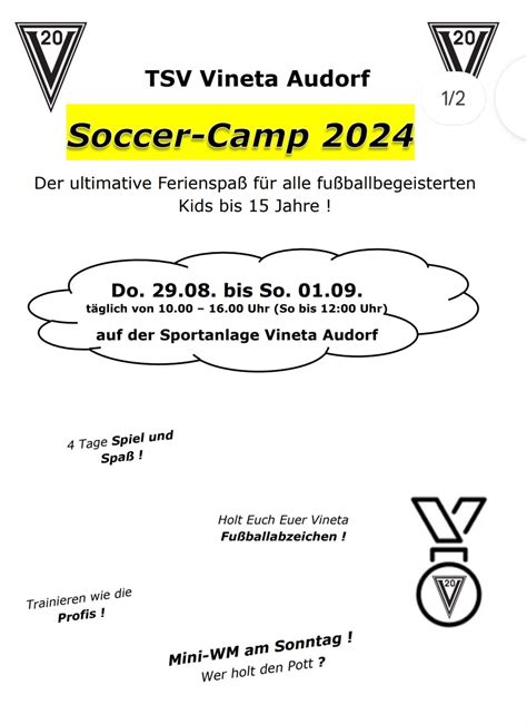 Ferienspa Bei Vineta Im Soccer Camp Tsv Vineta Audorf