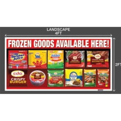 Frozen Goods Tarpaulin Print X Ft Landscape Shopee Philippines