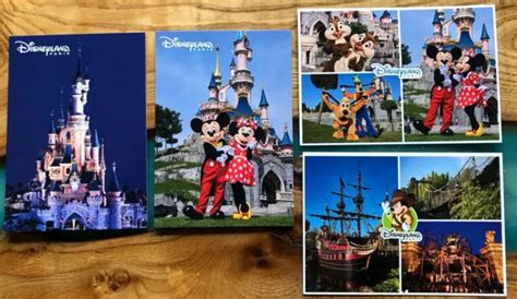 LOT SET 4 Cartes Postale Disney Disneyland Paris New EUR 16 99