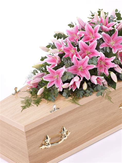 Lily Casket Spray Pink Arbour Blooms Florist