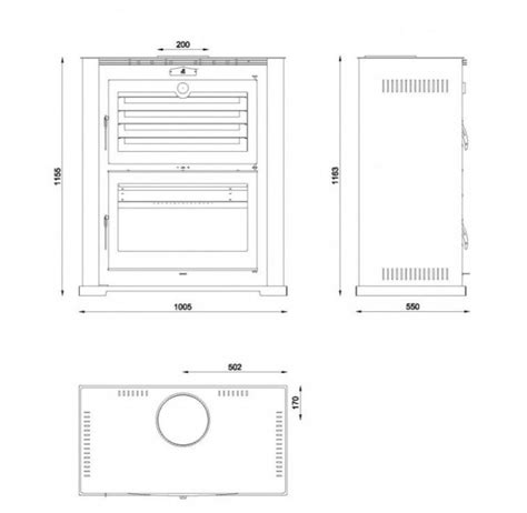 Horno de leña frontal con bandeja de 60 cm HL 200 HL 200 F 1 960 00