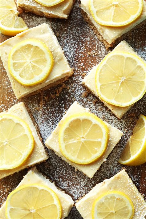 Creamy Vegan Lemon Bars Gf Minimalist Baker Recipes