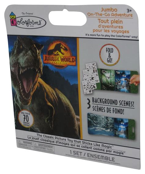 Jurassic World Dominion 2022 Colorforms Travel Sticker Set